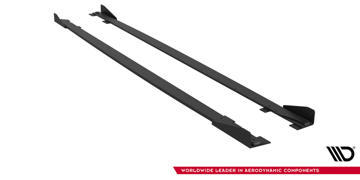 Street Pro Street+ Seitenschweller Leisten + Flaps passend für Audi RS5 Sportback F5 schwarz Hochglanz – Ansicht 7