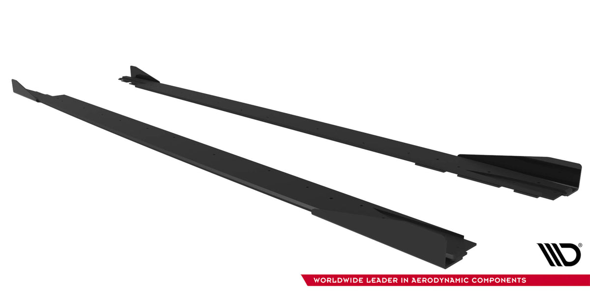 Street Pro Street+ Seitenschweller Leisten + Flaps passend für Mercedes-AMG CLE 53 Aero C236 schwarz Hochglanz – Ansicht 6