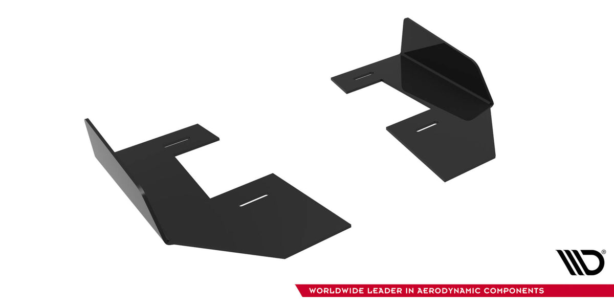 Hintere Seiten Flaps passend für Mitsubishi Lancer EVO X schwarz Hochglanz – Ansicht 5