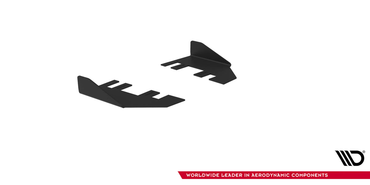 Hintere Seiten Flaps passend für Ford Mustang GT Mk6  schwarz Hochglanz – Ansicht 5