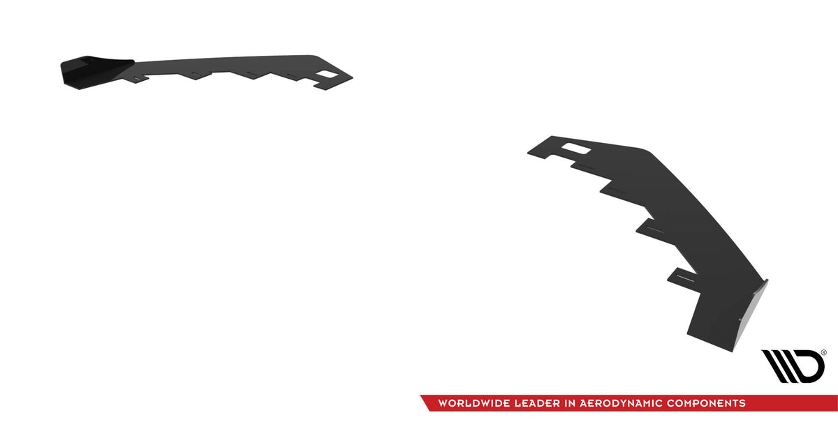 Front Stoßstange Flaps passend für Mercedes-AMG CLA 45 Aero C117 Facelift schwarz Hochglanz – Ansicht 5