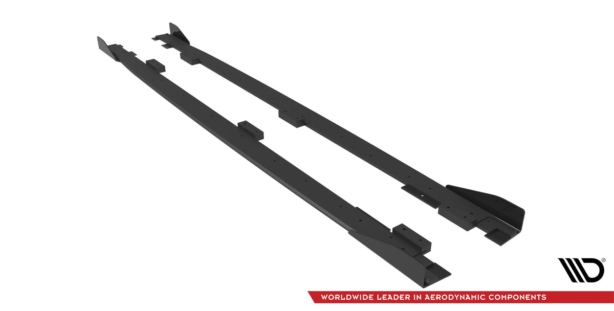 Street Pro Street+ Seitenschweller Leisten + Flaps passend für Peugeot 208 GT Mk2 schwarz Hochglanz – Ansicht 7