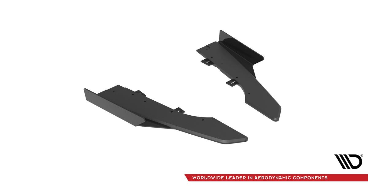 Street Pro Heck Ansatz Flaps Diffusor + Flaps passend für Audi RS6 Avant C6 schwarz Hochglanz – Ansicht 5