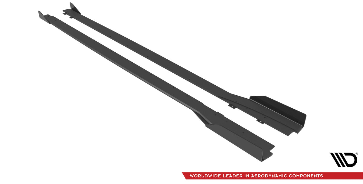 Street Pro Street+ Seitenschweller Leisten + Flaps passend für Honda Civic Type-R Mk 11 schwarz Hochglanz – Ansicht 6