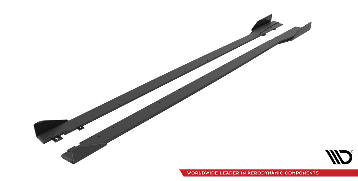 Street Pro Street+ Seitenschweller Leisten + Flaps passend für Honda Civic Type-R Mk 11 schwarz Hochglanz – Ansicht 5