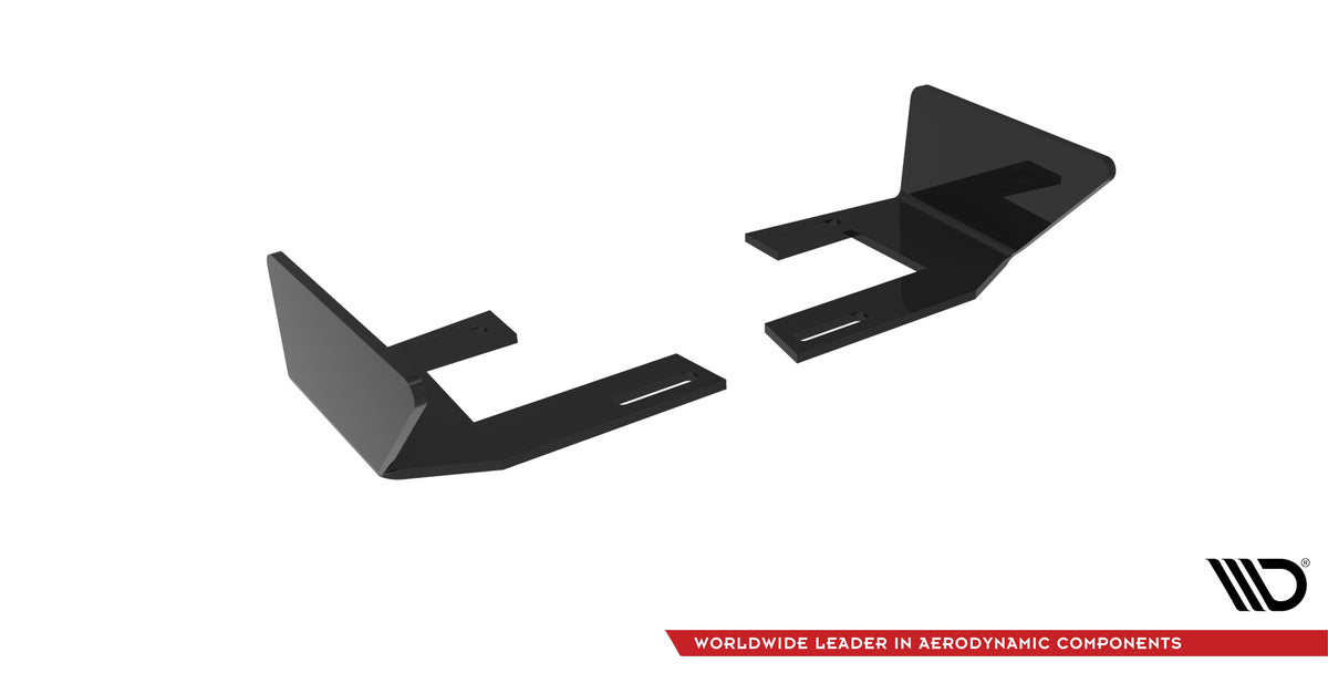 Hintere Seiten Flaps passend für Peugeot 208 GT Mk2 schwarz Hochglanz – Ansicht 4