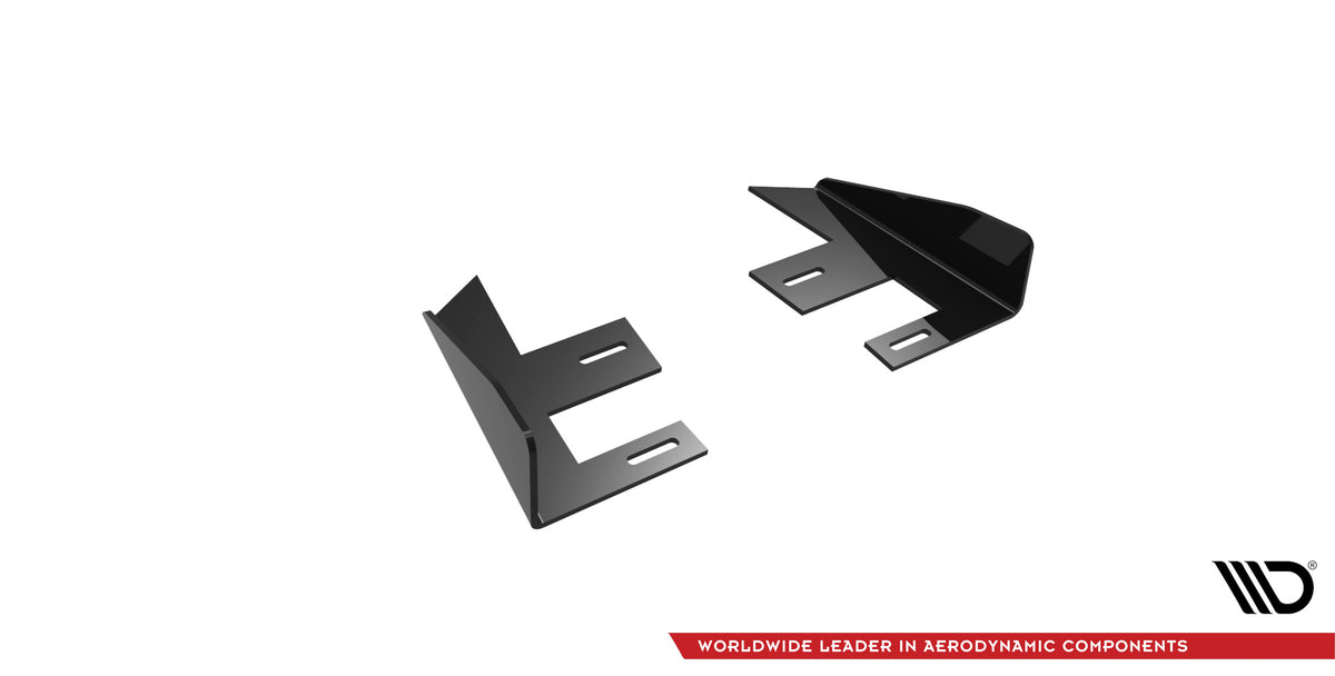 Hintere Seiten Flaps passend für Mercedes-AMG C43 Coupe / Cabrio C205  Facelift / A205 Facelift schwarz Hochglanz – Ansicht 4