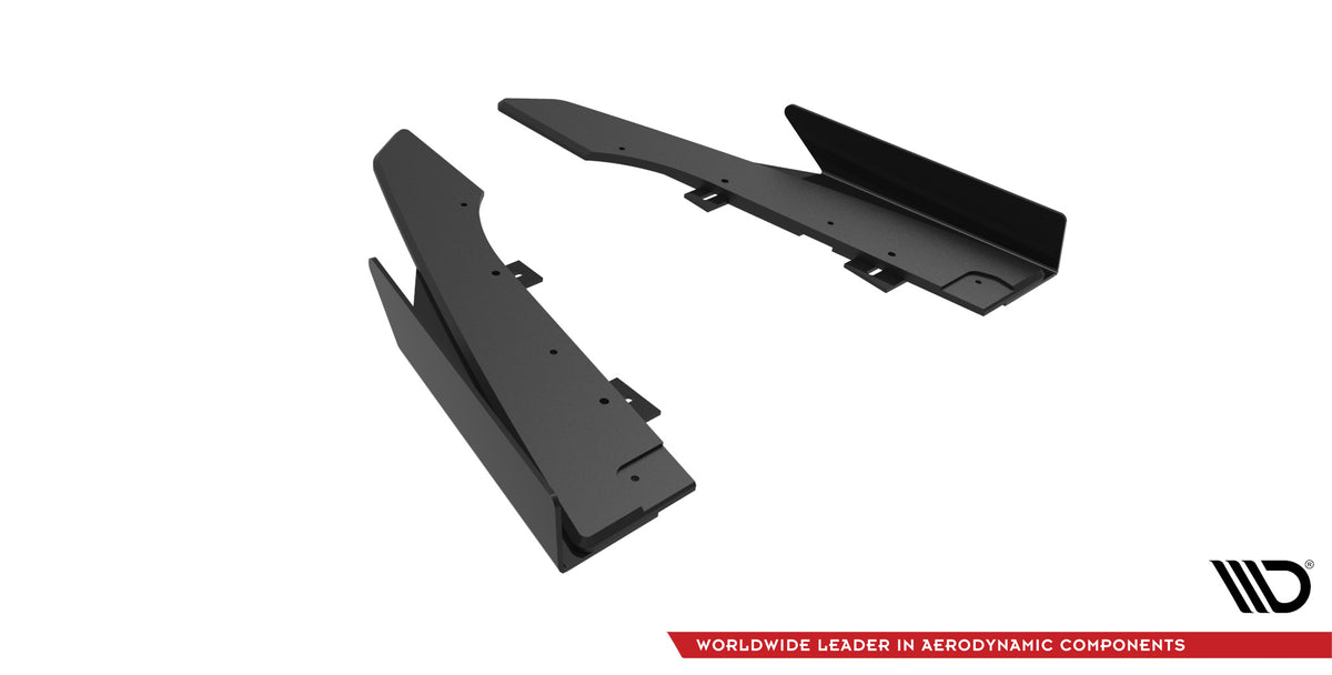 Street Pro Heck Ansatz Flaps Diffusor + Flaps passend für Audi RS6 Avant C6 schwarz Hochglanz – Ansicht 6