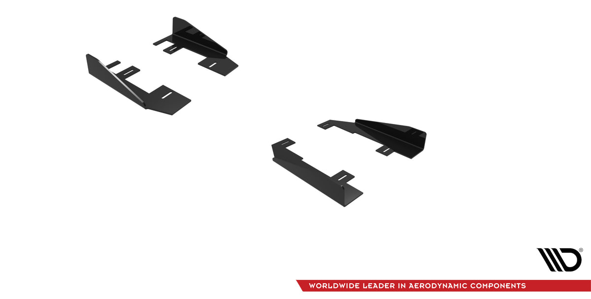 Seitenschweller Flaps passend für Mercedes-AMG C63 Limousine / Kombi W205 Facelift schwarz Hochglanz – Ansicht 5