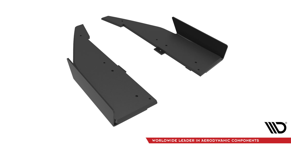Street Pro Heck Ansatz Flaps Diffusor + Flaps passend für Mercedes-AMG C63 Limousine / Kombi W205 Facelift schwarz Hochglanz – Ansicht 6