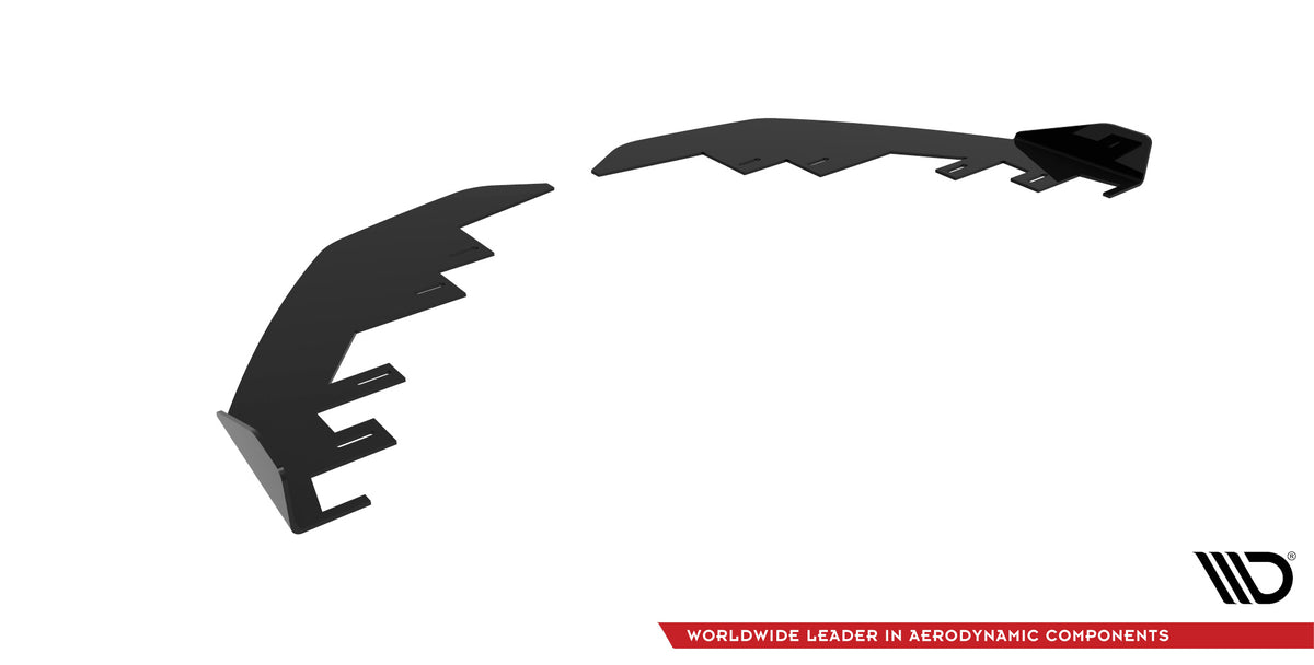 Front Stoßstange Flaps passend für Mercedes-AMG C43 Coupe / Cabrio C205  Facelift / A205 Facelift schwarz Hochglanz – Ansicht 5
