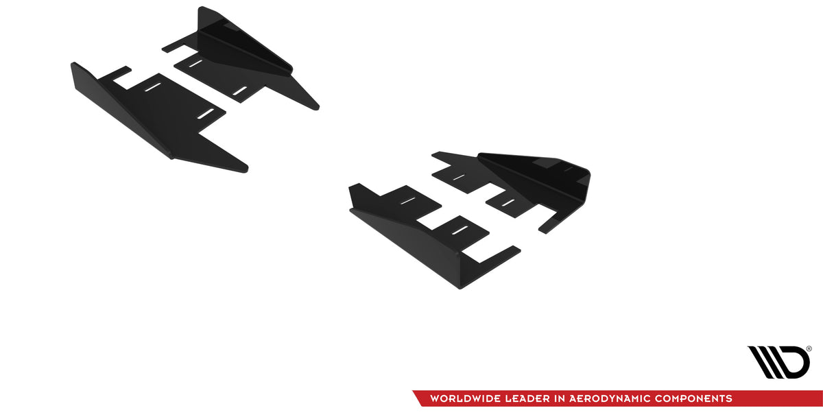 Seitenschweller Flaps passend für Mercedes-AMG C43 Coupe / Cabrio C205  Facelift / A205 Facelift schwarz Hochglanz – Ansicht 5