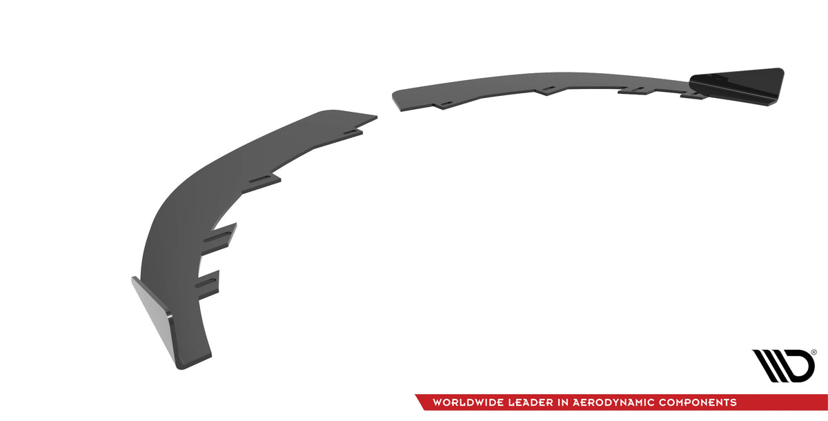 Front Stoßstange Flaps passend für Ford Fiesta ST Mk6 schwarz Hochglanz – Ansicht 5