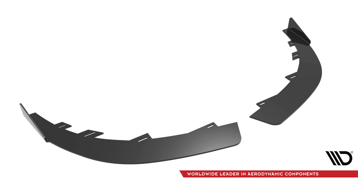 Front Stoßstange Flaps passend für Ford Fiesta ST Mk6 schwarz Hochglanz – Ansicht 4