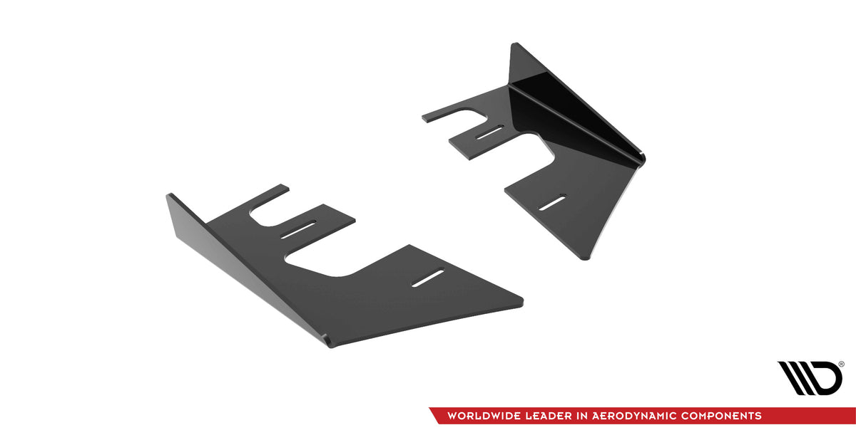 Hintere Seiten Flaps passend für Mazda 3 MPS Mk1 schwarz Hochglanz – Ansicht 4