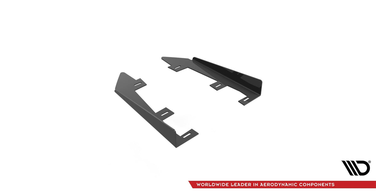 Hintere Seiten Flaps passend für BMW 4er M-Paket G22 / G23 / G22 Facelift / G23 Facelift schwarz Hochglanz – Ansicht 3