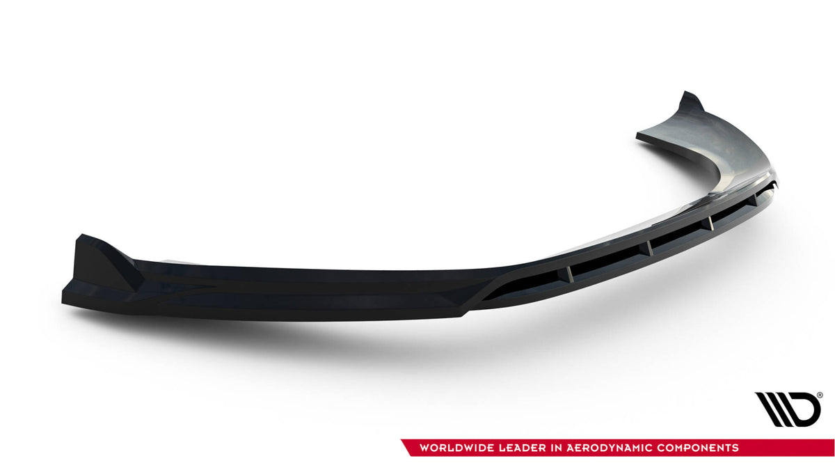 Street+ Spoilerlippe Front Ansatz passend für Porsche Macan GTS Mk1 Facelift 2 schwarz Hochglanz – Ansicht 5