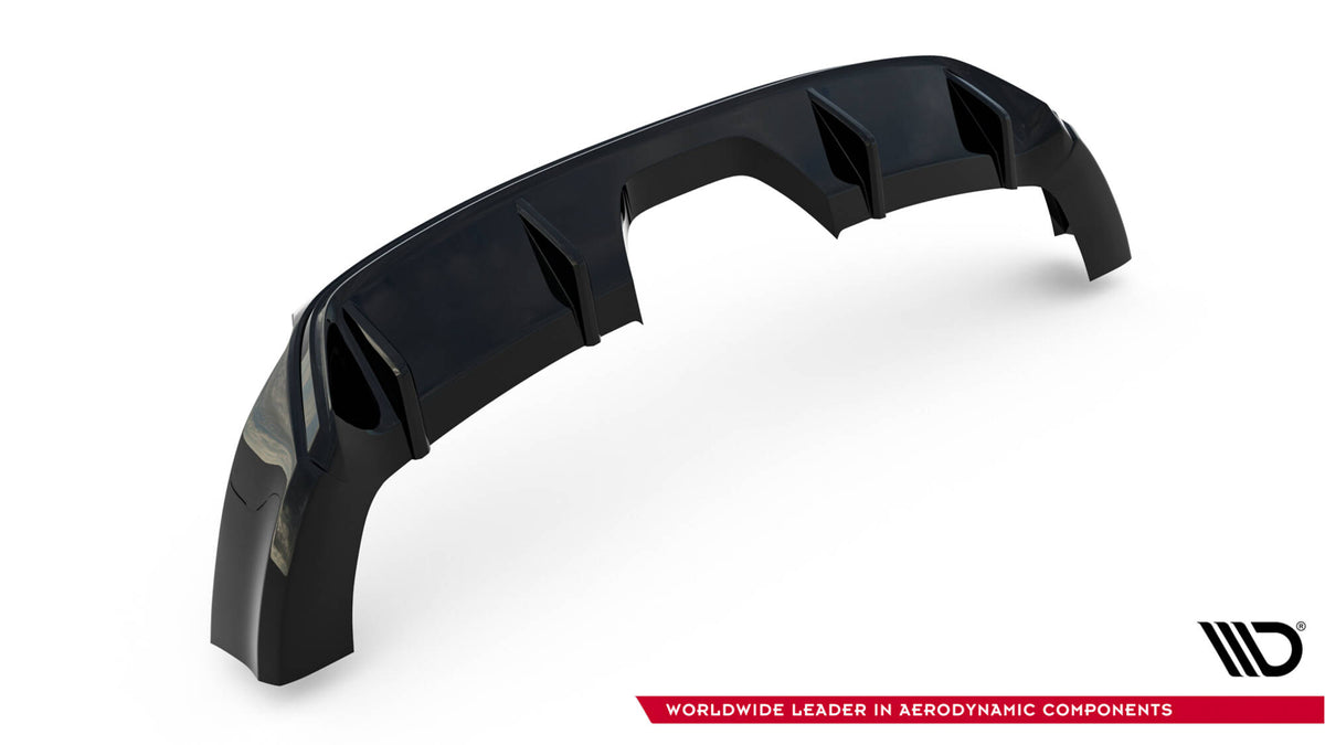 Diffusor Heck Ansatz passend für Ford Focus ST Mk3 Facelift (RS-Look) schwarz Hochglanz – Ansicht 10