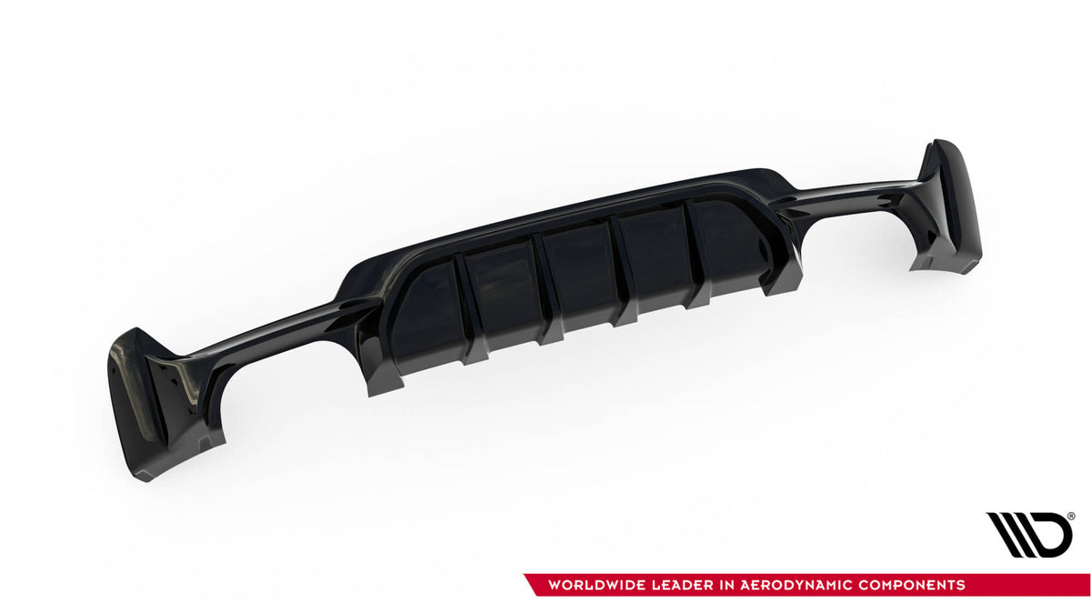 Diffusor Heck Ansatz passend für BMW 4er Coupe / Gran Coupe / Cabrio M-Paket F32 / F36 / F33 (Doppelauspuff li. re.) – Ansicht 5