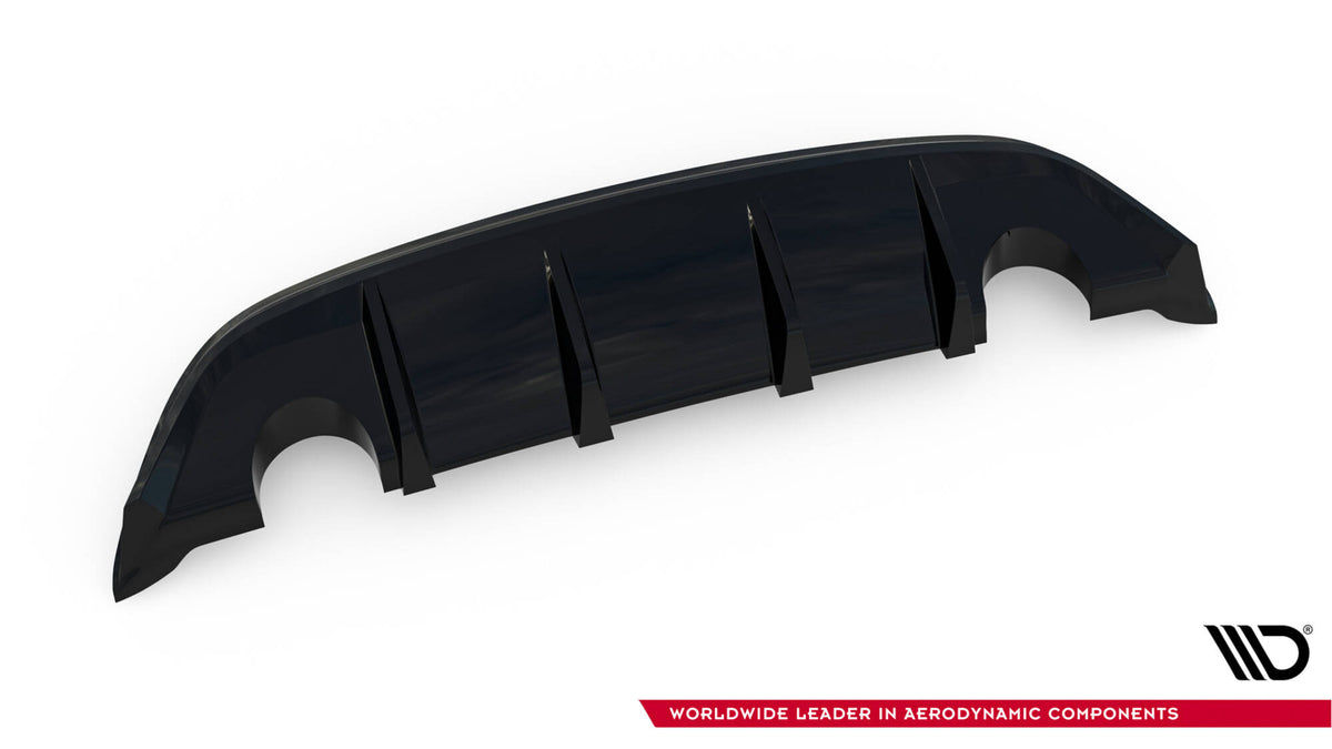 Diffusor Heck Ansatz passend für Ford Focus ST Mk2 FL schwarz Hochglanz – Ansicht 6