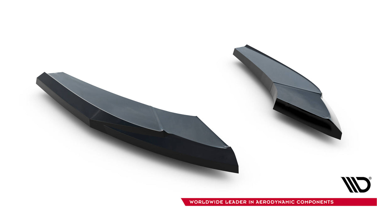 Heck Ansatz Flaps Diffusor V.1 passend für Audi S3 Limousine 8Y Facelift schwarz Hochglanz – Ansicht 5