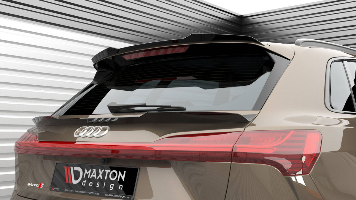 Niedriger Heckspoiler Lippe Audi e-tron schwarz Hochglanz – Ansicht 3