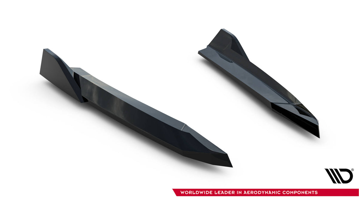Heck Ansatz Flaps Diffusor V.6 passend für Skoda Octavia RS Liftback / Combi Mk4 / Mk4 Facelift schwarz Hochglanz – Ansicht 5