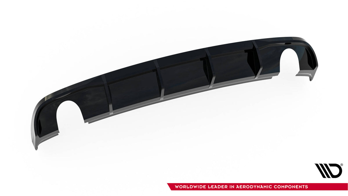 Diffusor Heck Ansatz passend für Audi A3 Limousine 8V Facelift  (Einzelauspuff li. re.) – Ansicht 7