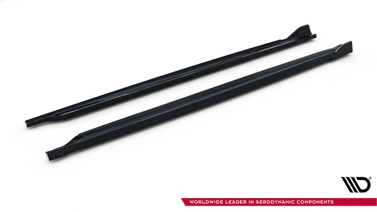 Street+ Seitenschweller Leisten passend für V.4 Skoda Octavia RS Liftback / Combi Mk4  schwarz Hochglanz – Ansicht 5