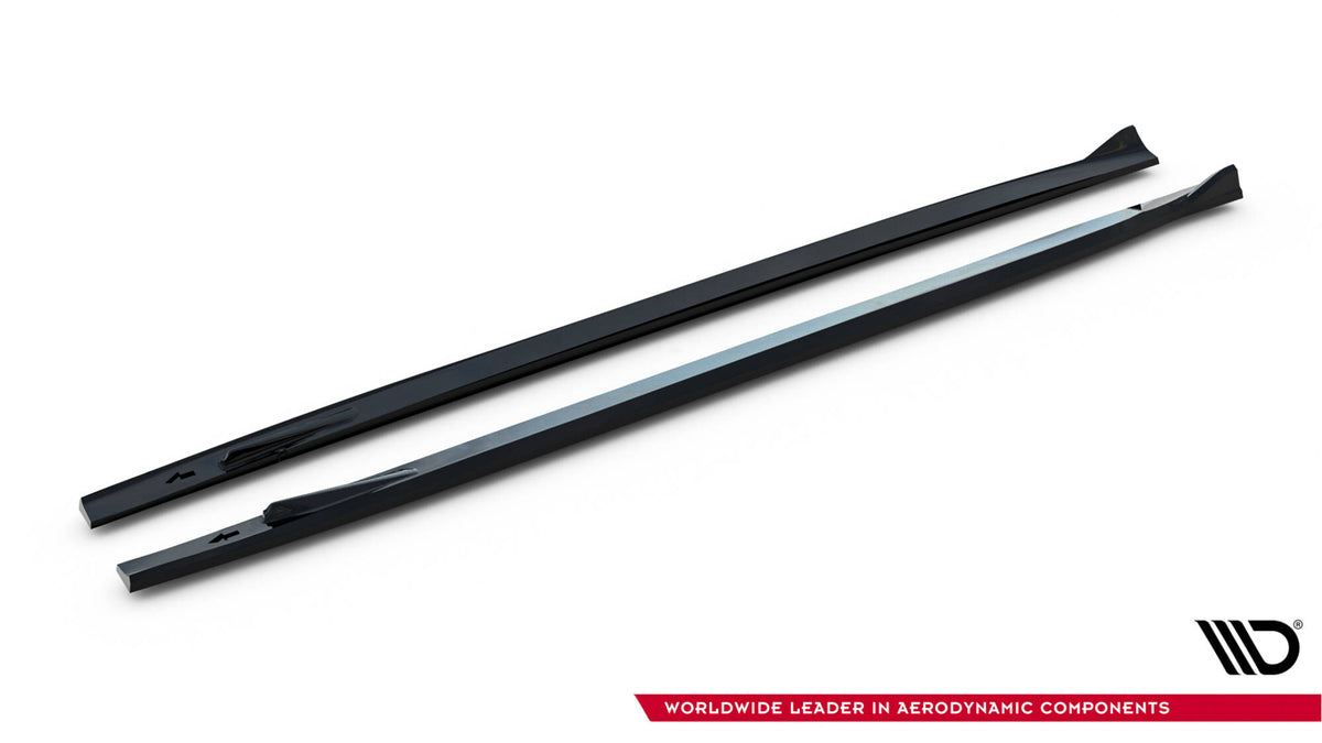 Street+ Seitenschweller Leisten passend für Mercedes-AMG SL 63 R232 schwarz Hochglanz – Ansicht 5