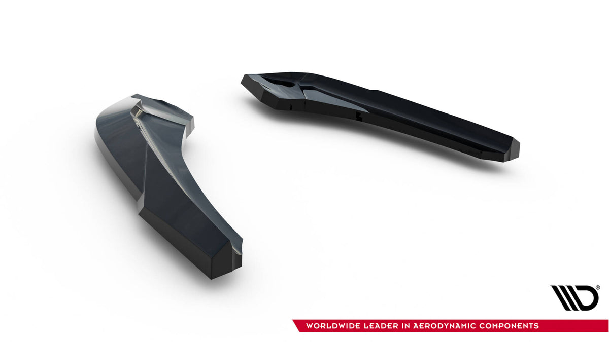 Heck Ansatz Flaps Diffusor V.5 passend für (Für heckansatz v.3) BMW 1er M-Paket / M140i F20 Facelift  schwarz Hochglanz – Ansicht 6
