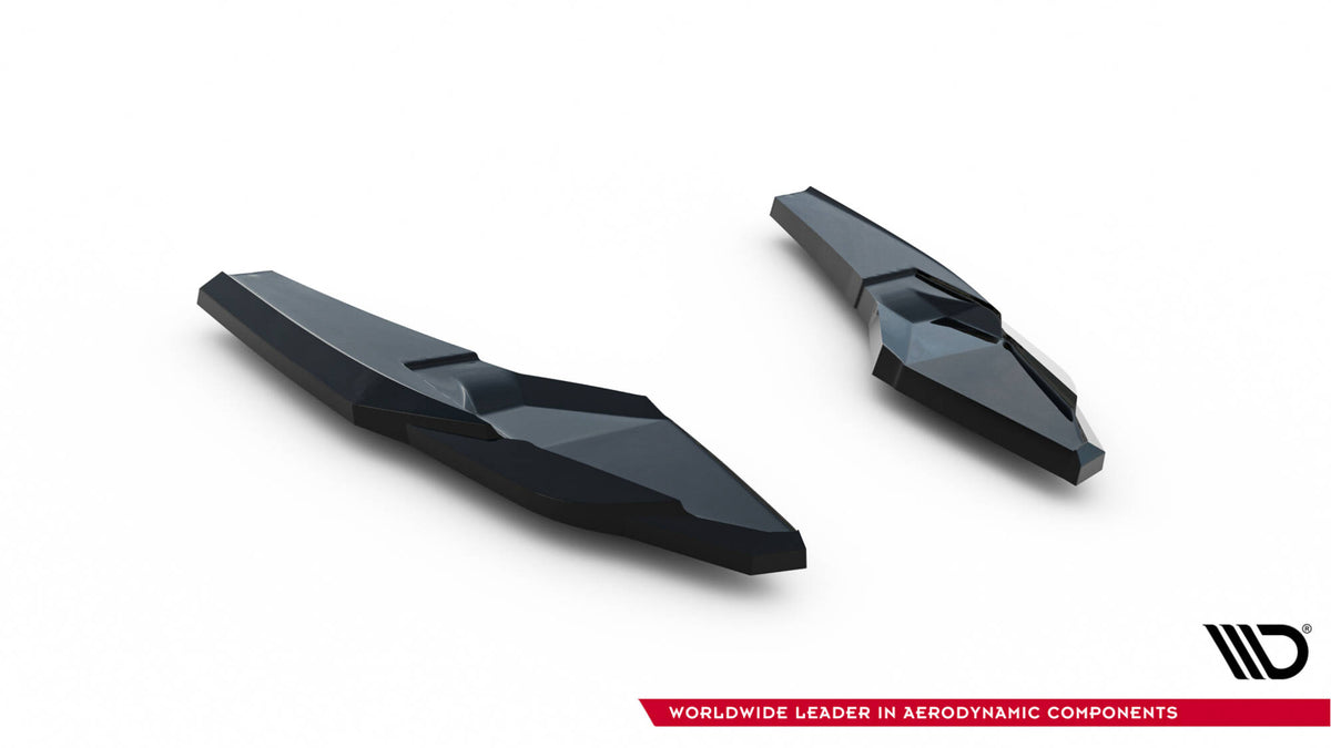 Heck Ansatz Flaps Diffusor V.3 passend für Audi S3 Limousine 8Y Facelift schwarz Hochglanz – Ansicht 5