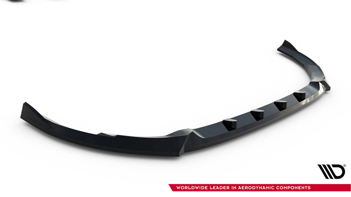 Street+ Spoilerlippe Front Ansatz passend für V.1 Ford Transit Custom / Tourneo Custom Mk2 schwarz Hochglanz – Ansicht 5