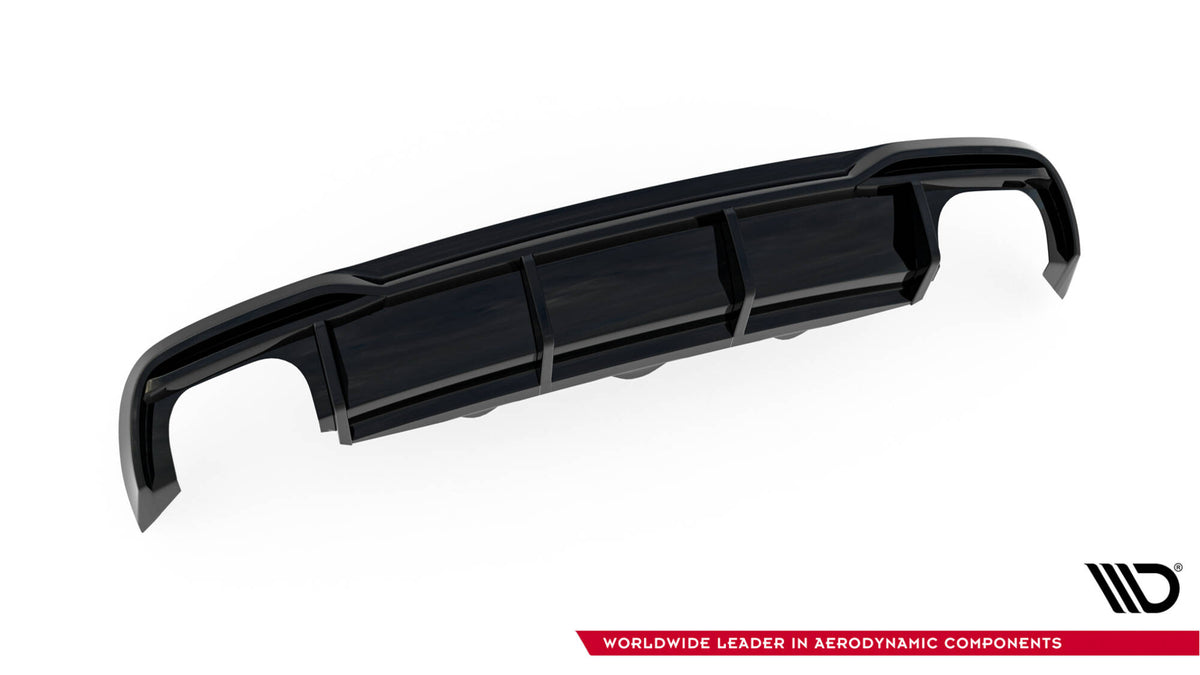 Diffusor Heck Ansatz passend für Audi A5 Coupe 8T Facelift (Doppelauspuff li. re.) – Ansicht 4