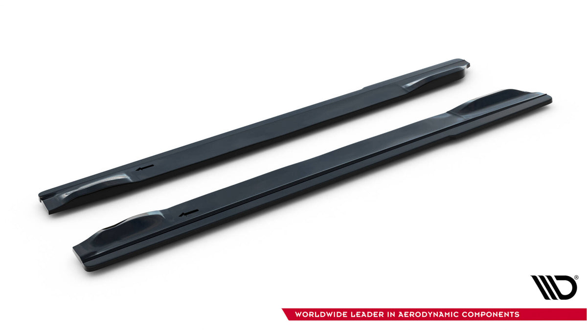 Street+ Seitenschweller Leisten passend für V.1 passend für Subaru Impreza WRX STI Mk3 Facelift schwarz Hochglanz – Ansicht 6