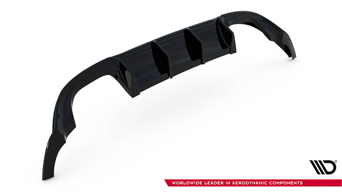 Diffusor Heck Ansatz V.3 passend für VW Golf R Mk7 Facelift schwarz Hochglanz – Ansicht 8