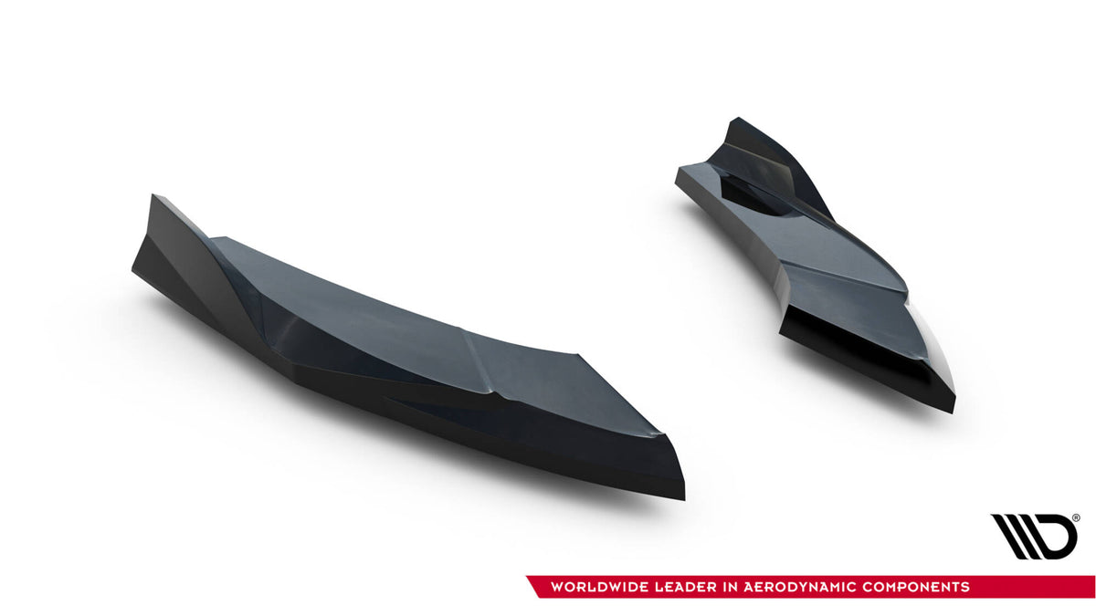 Heck Ansatz Flaps Diffusor V.2 passend für Audi S3 Limousine 8Y Facelift schwarz Hochglanz – Ansicht 5