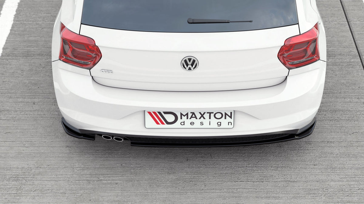 Heck Ansatz Flaps Diffusor V.2 passend für VW Polo GTI / R-line Mk6 schwarz Hochglanz – Ansicht 4