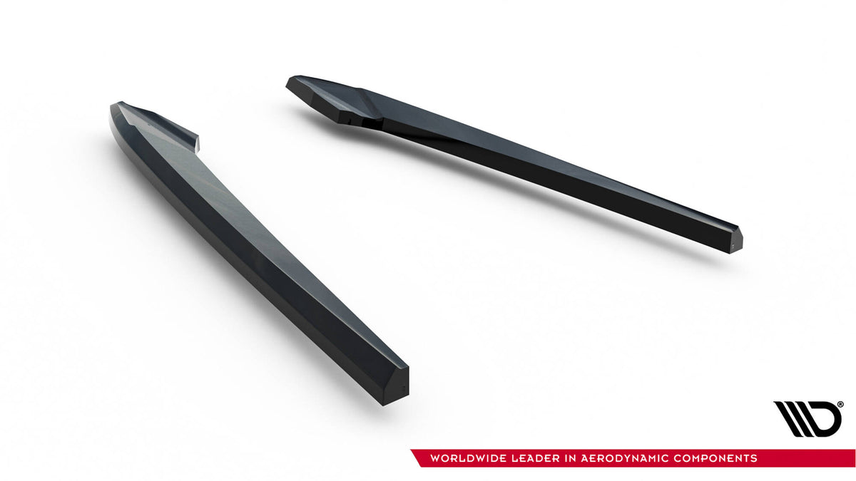 Heck Ansatz Flaps Diffusor V.3 passend für Audi A6 S-line Avant C7  schwarz Hochglanz – Ansicht 6