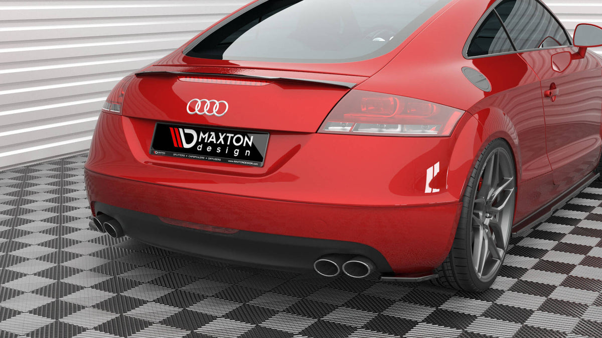 Heck Ansatz Flaps Diffusor passend für Audi TT 3.2 V6 8J schwarz Hochglanz – Ansicht 5