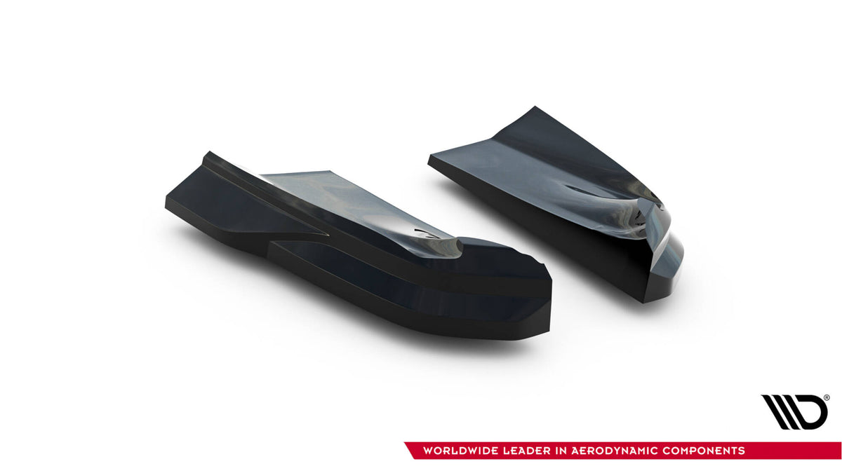 Heck Ansatz Flaps Diffusor passend für Porsche Macan GTS Mk1 Facelift 2 schwarz Hochglanz – Ansicht 5