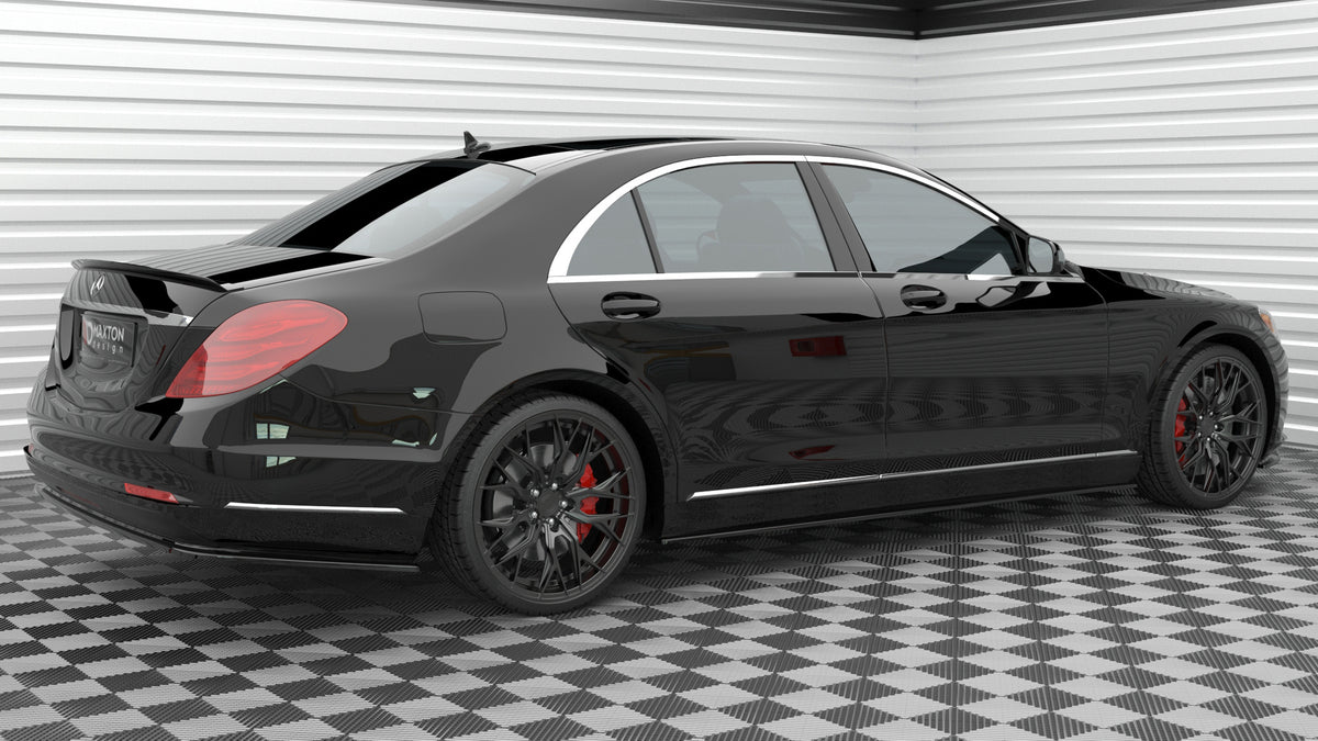 Street+ Seitenschweller Leisten passend für Mercedes-Benz S Long W222 schwarz Hochglanz – Ansicht 5