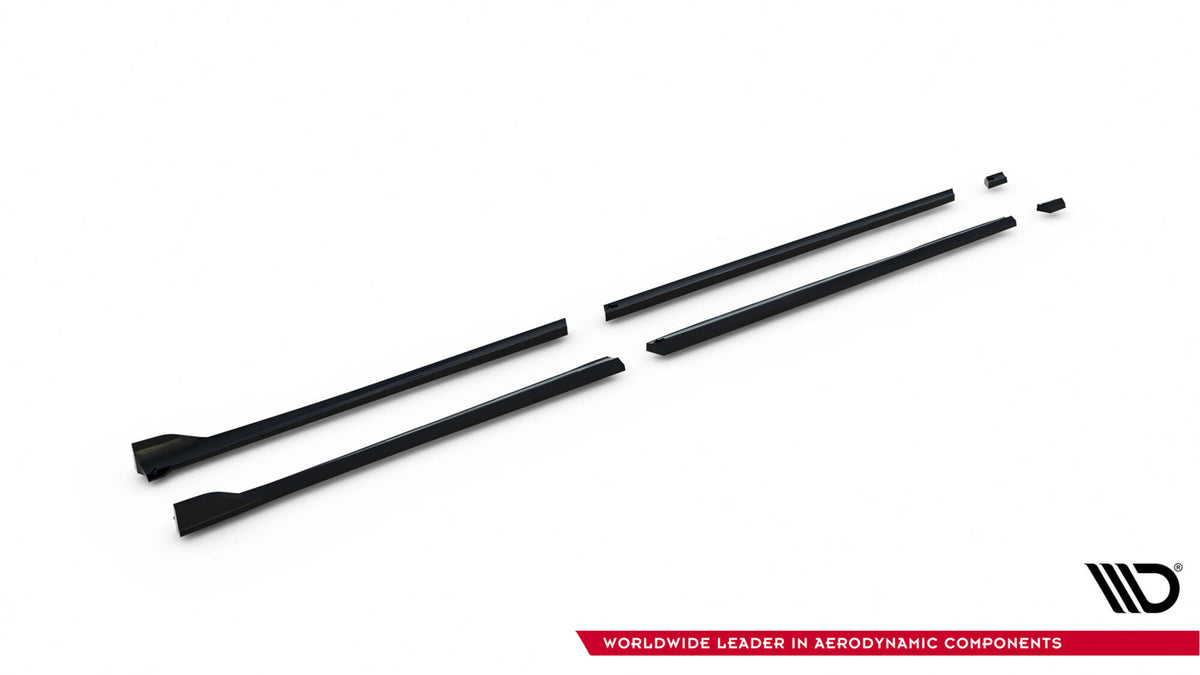 Street+ Seitenschweller Leisten V.2 passend für Mercedes-Benz V-Klasse Extra Long AMG-Line W447  schwarz Hochglanz – Ansicht 5