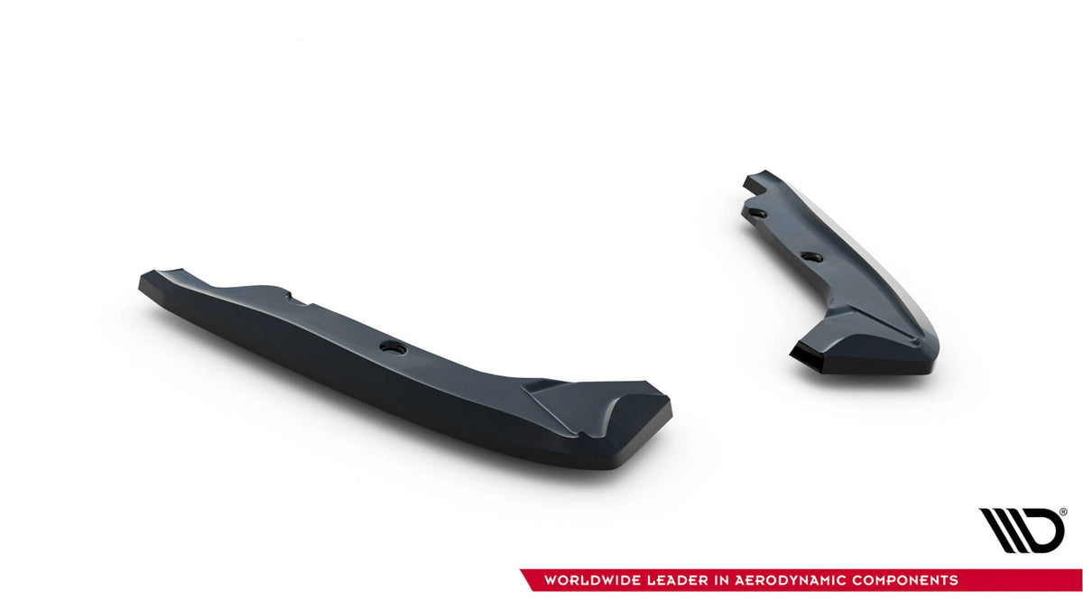 Heck Ansatz Flaps Diffusor passend für BMW 1er M Coupe E82 schwarz Hochglanz – Ansicht 5