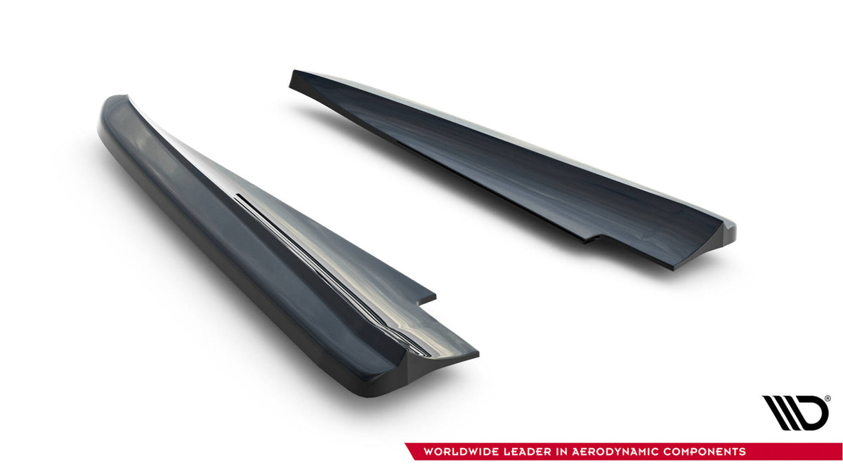 Heck Ansatz Flaps Diffusor passend für Maserati Quattroporte Mk6 schwarz Hochglanz – Ansicht 7