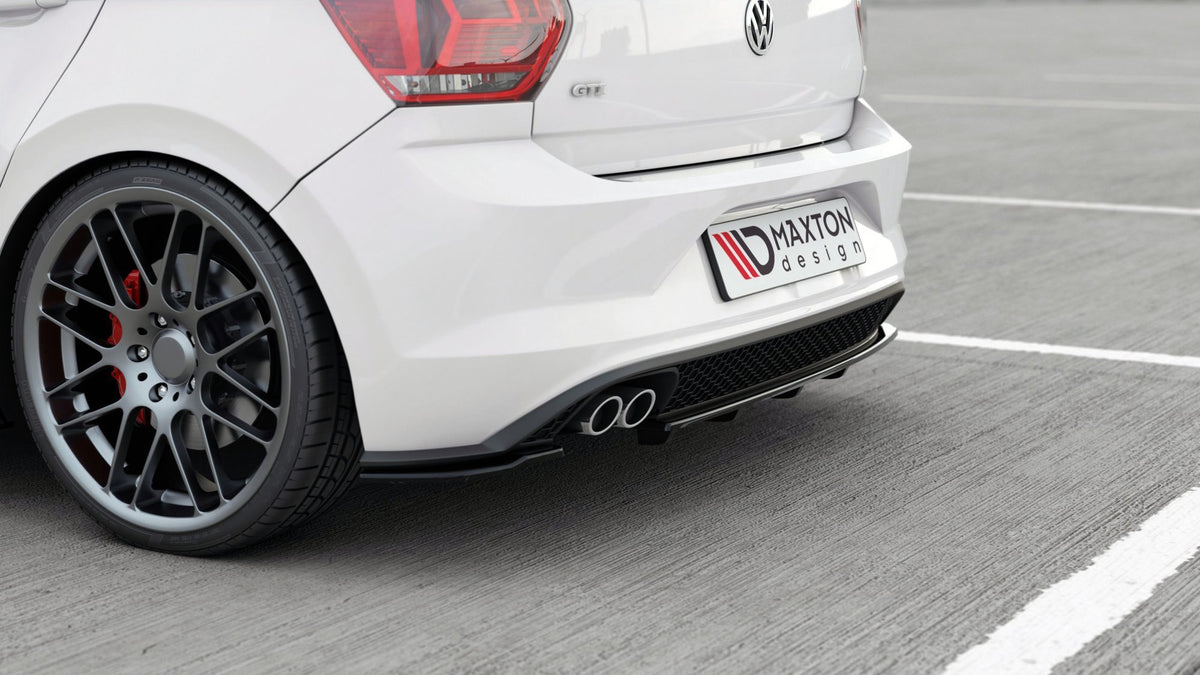Street+ Mittlerer Diffusor RACE passend für VW Polo GTI Mk6 schwarz Hochglanz – Ansicht 3