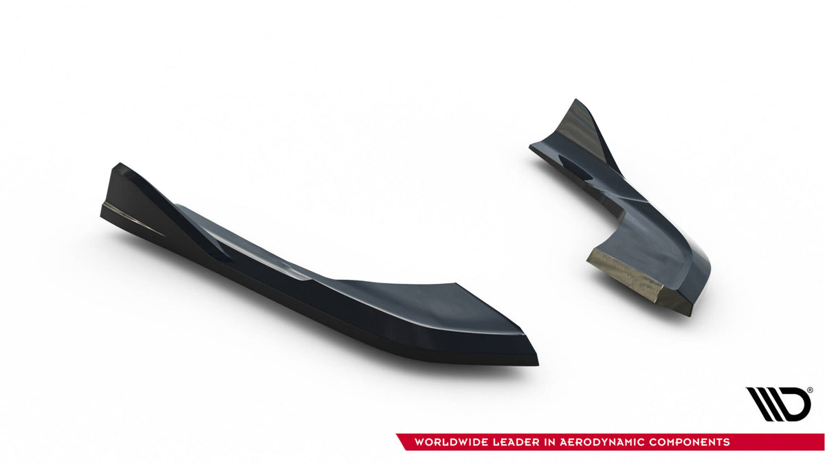 Heck Ansatz Flaps Diffusor V.1 passend für Audi A3 Limousine 8V Facelift schwarz Hochglanz – Ansicht 4