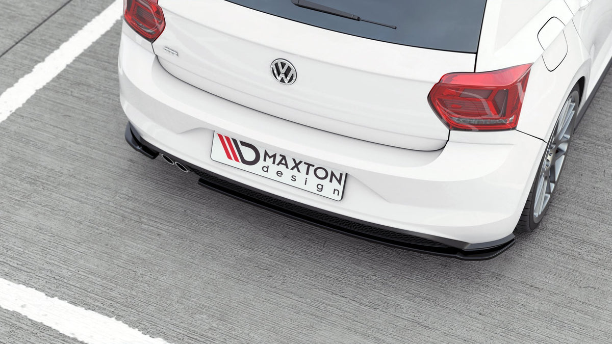 Heck Ansatz Flaps Diffusor V.2 passend für VW Polo GTI / R-line Mk6 schwarz Hochglanz – Ansicht 3