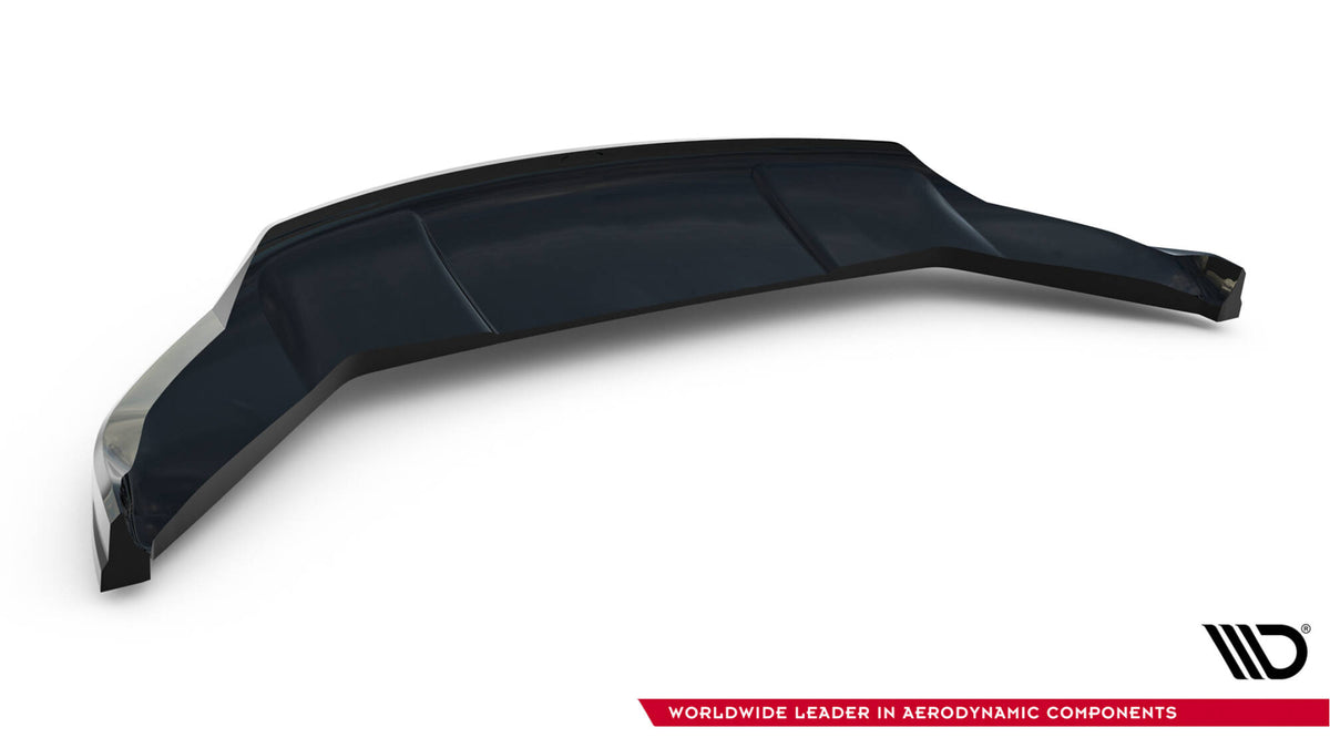 Street+ Spoilerlippe Front Ansatz V.3 passend für Tesla Model X Mk1 Facelift schwarz Hochglanz – Ansicht 7