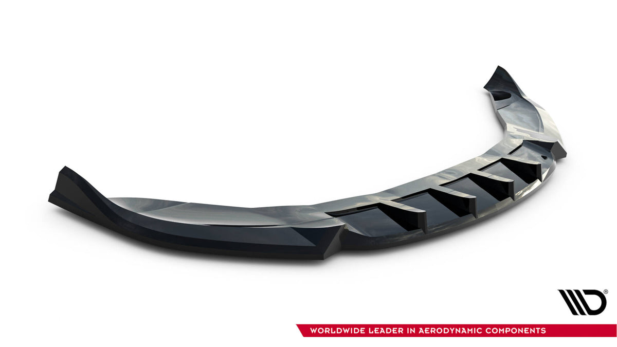 Street+ Spoilerlippe Front Ansatz V.1 passend für Tesla Model S Plaid Mk1 Facelift schwarz Hochglanz – Ansicht 5